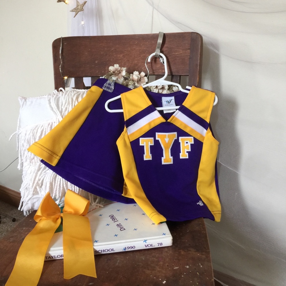 Cheer outfit Varsity, sm y, poly & spandex,